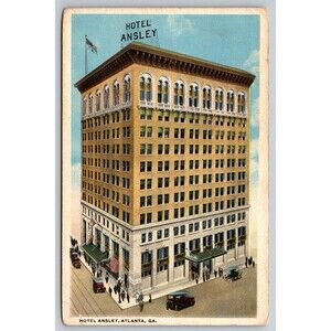 Vintage Postcard Hotel Ansley Atlanta Georgia Skyscraper Architecture c1920s GA
